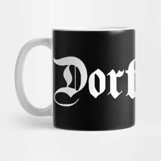 Dortmund written with gothic font Mug